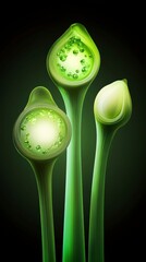 Intricate Botanical Structure of Green Plant Life