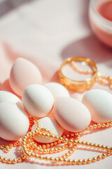 Fototapeta premium Beauty Essentials with Eggs