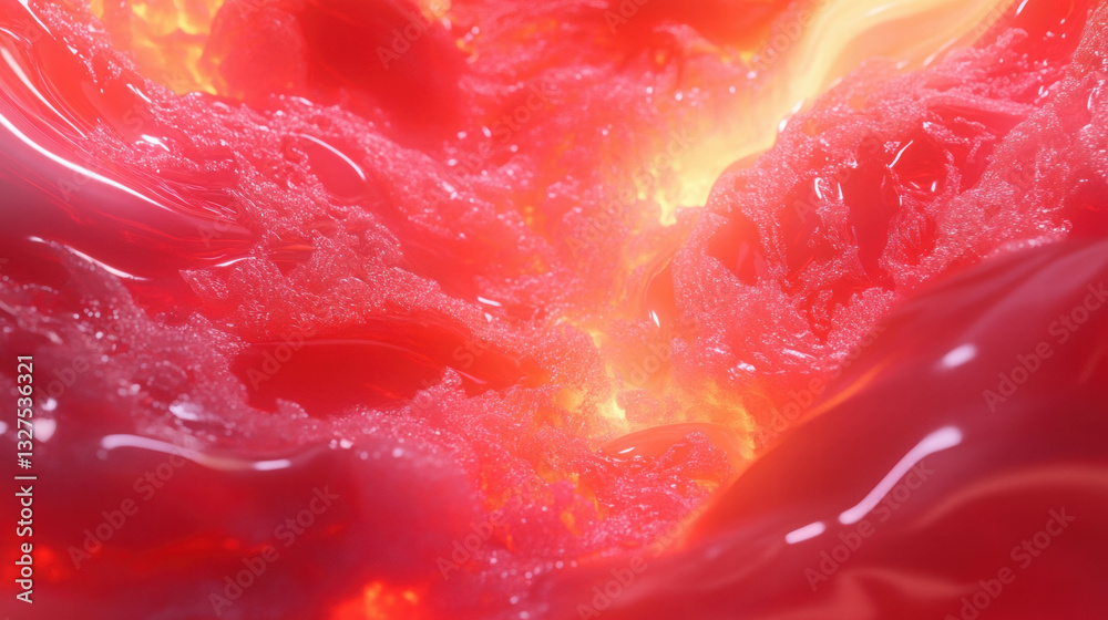 Poster dynamic abstract background with bubbling lava textures for design and art projects