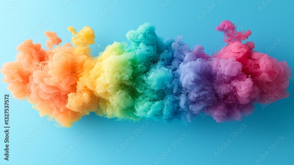Poster rainbow color cloud abstract background texture