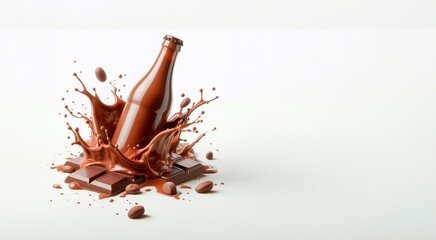 chocolate splash isolated on white