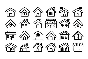 house  home  property  cottage editable stroke out
