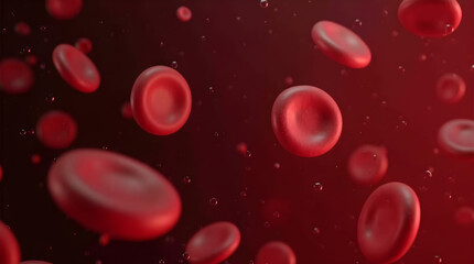 Detailed Microscopic Red Blood Cells Biology Medical Health Image