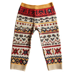 A Pair of Patterned Thermal Leggings Isolated on Transparent Background