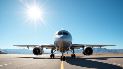 The plane’s engines cool on the tarmac