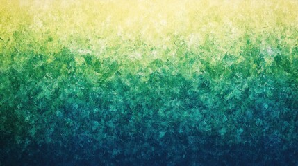 Warm gradient transforming from bright yellow to deep green creating an abstract background rich in texture and depth evoking feelings of tranquility and freshness
