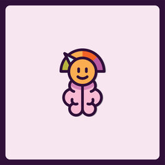 Stylized brain health icon conveying mental clarity and emotional balance