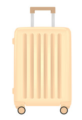 Brown suitcase.  front view. vector illustration