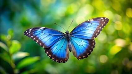 Fototapeta premium butterfly - insect, blue, close-up, animal themes, horizontal, insect, nature