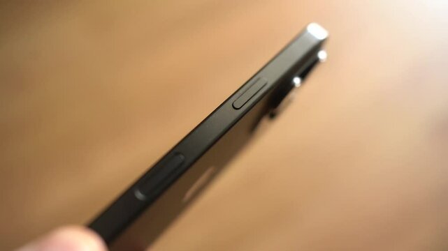Sidebar with keys iPhone 16 Pro close-up