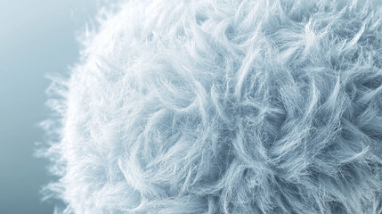 Obraz premium A detailed close-up of a 3D-rendered fluffy textured sphere, showcasing its intricate surface