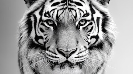 Fototapeta premium Majestic tiger portrait wildlife habitat photography close-up intense eyes