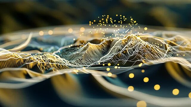 Detailed cartographic representation of Earth with technology integration