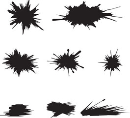 Black brush strock set 