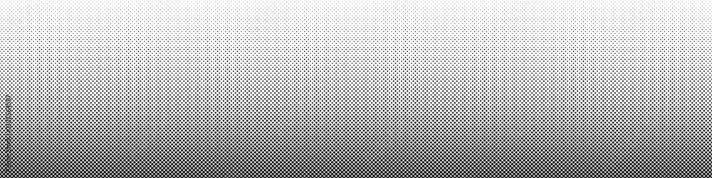 Poster abstract repeating wide dot pattern header background - horizontal black and white vector design