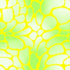 Abstract background with spots, yellow and green