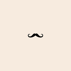 Hipster Mustache icon flat vector design. 