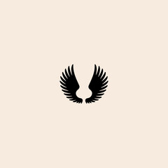 Fototapeta premium Wing icon flat vector design. 