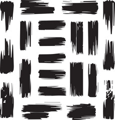 Black brush strock set 