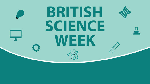 British Science Week web vector banner design illustration