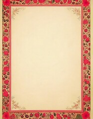 border pattern with delicate flowers and leopard print 