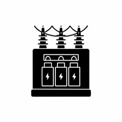 creative details electric substation icon vector illustration 