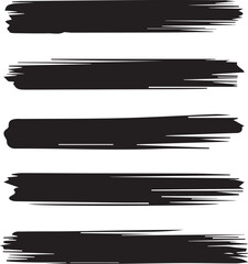 Black brush strock set 