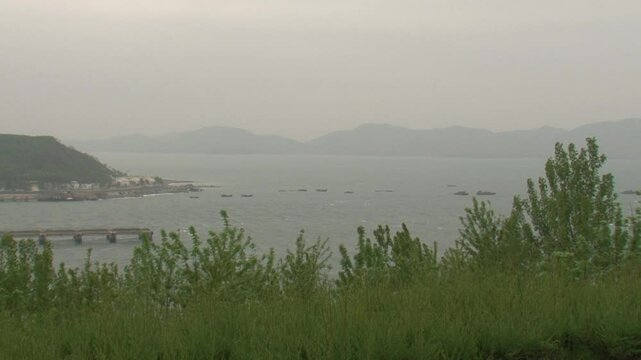 North Korean fishermen boats, Nampo, North Korea