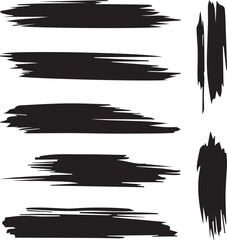 Black brush strock set 