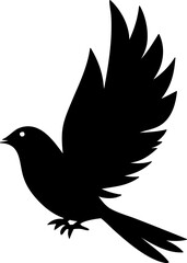 vector silhouette of a bird