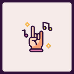 Rock on: A Vibrant Icon of Music, Expression, and Positive Energy for Creative Projects