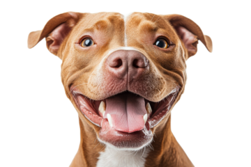 Joyful dog on transparent background