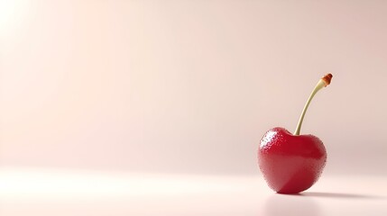 Ripe sweet cherry on white background