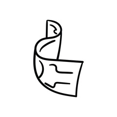 Currency Note hand draw doodle  Vector icon