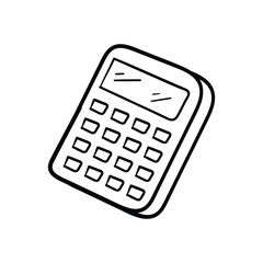 Calculator hand draw doodle  Vector icon