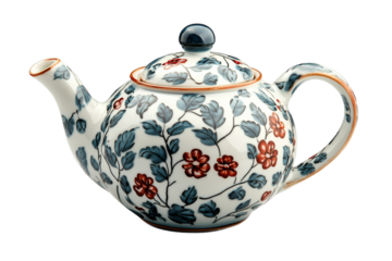 Decorative floral teapot with intricate design and elegance