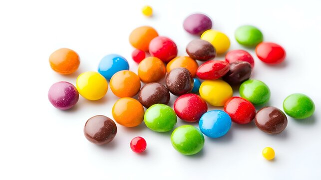 Candy mentos on the white background