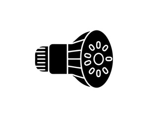 creative details led lamp icon vector illustration 