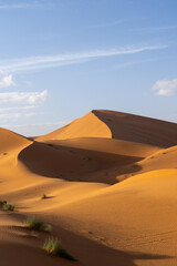 View of Sahara Desert in Morocco, Africa. The Sahara Desert is the world's largest hot desert.