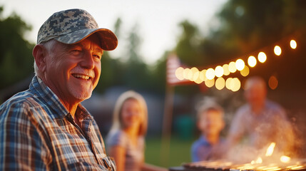 Memorial Day BBQ with Veteran Sharing Stories