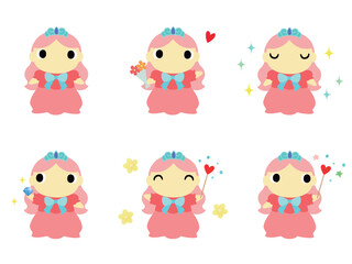 お姫様のアイコンセット