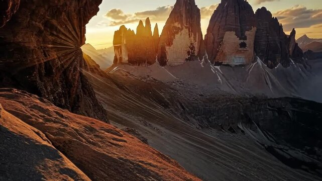 Majestic Sunset Over Tre Cime di Lavaredo
