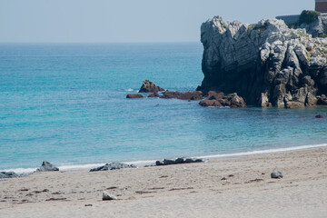 Beautiful beach with no people. Laredo, Cantabria