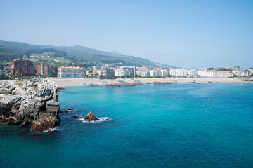 Beautiful view of Laredo, town on Cantabrian coast