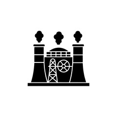 creative details thermal power station icon vector illustration 