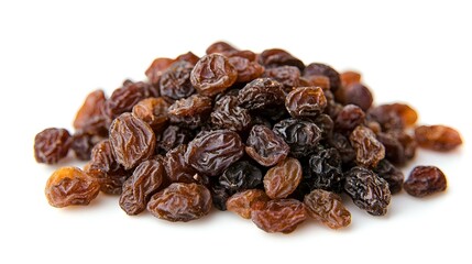 Obraz premium Dried raisins on white background