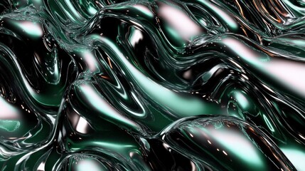 Stunning Abstract Liquid Metal Design: A Visual Symphony of Flowing Forms