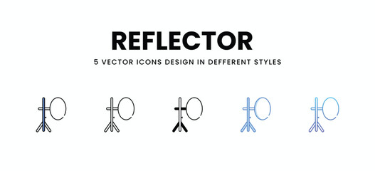 Reflector   vector icons set stock illustration