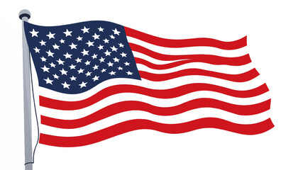 Obraz premium American flag waving in the wind