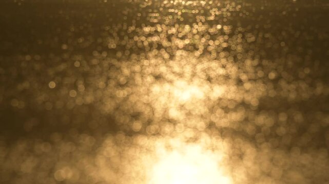 River Water at Sunset in Beautiful Light. Slow motion. Copy space. beautiful background.
